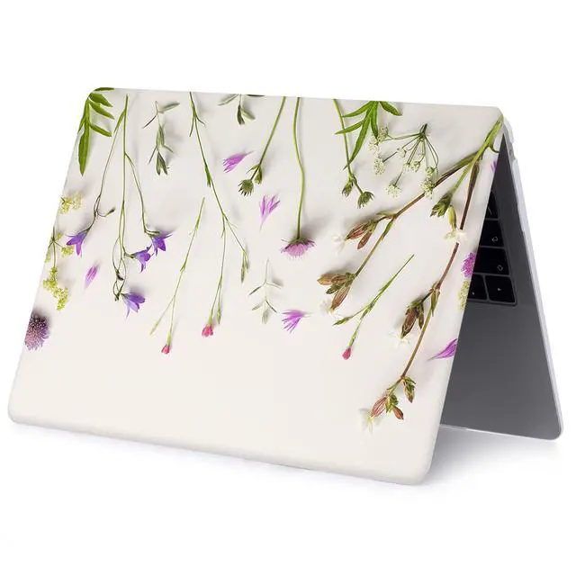 Alt view image 5 of 5 - Bandless Case Compatible with MacBook Air 13 Retina 2018 2019 2020 Model A1932 A2179 M1, Plastic Hard Shell Cover Keyboard Skin for inch Touch ID - Purple Flower A2337/A2179/A1932 (Air 2018-2020)