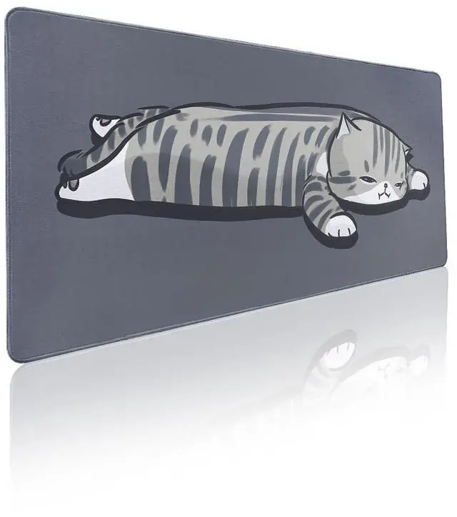 Main image of YUNZII Keynovo Gaming Mouse Pad, Large Mouse Pad, Non-Slip 4mm Laptop Gaming Desk Pad,Waterproof Desk Pad, Office and Home (Lay Cat, 35.4"x15.7")