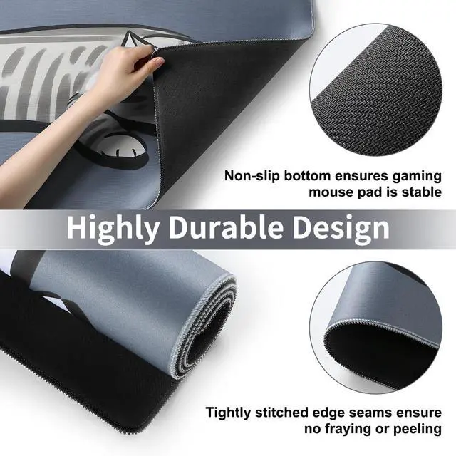 Alt view image 4 of 5 - YUNZII Keynovo Gaming Mouse Pad, Large Mouse Pad, Non-Slip 4mm Laptop Gaming Desk Pad,Waterproof Desk Pad, Office and Home (Lay Cat, 35.4"x15.7")