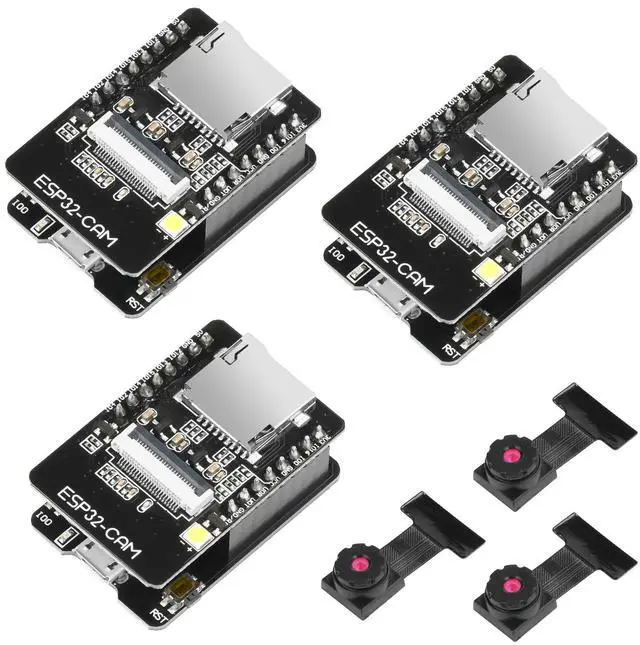 Main image of ESP32-CAM Board ESP32 Micro USB Development Board to Serial Port CH-340G with GC2640 2MP Camera Module Dual-core Mode Support NodeMCU(3 Pack)