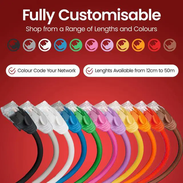 Alt view image 5 of 5 - rhinocables CAT 5e High-Speed Ethernet Cable - Reliable LAN Network RJ45 Cable for Fast Internet & Data Transfer | Durable WiFi Broadband Cable for Gaming & Streaming (80ft, White)