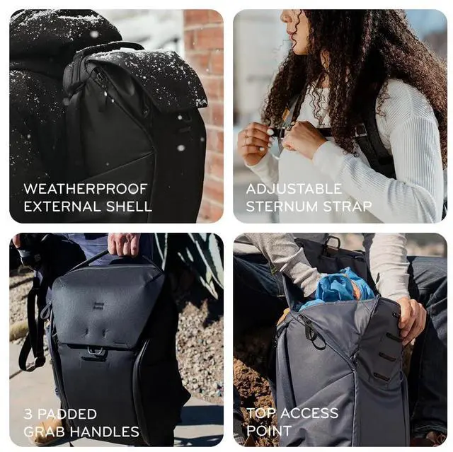 Alt view image 3 of 5 - Peak Design Everyday Backpack 30L, Kelp, MagLatch Top, Dual Side Access, FlexFold Dividers, Fits 15" or 16" Laptop, For Camera Carry, Daily Commutes or Travel, Versatile Backpack for Men and Women