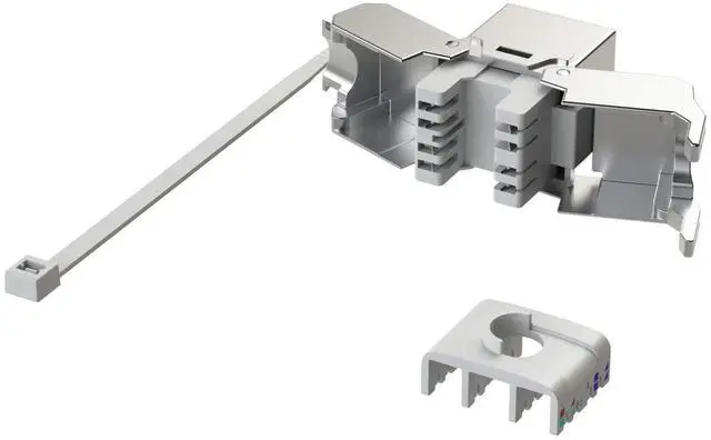 Alt view image 3 of 5 - LINKUP - RJ45 Connectors Cat6A (6 Pack) Shielded Keystone Jack Zinc-Alloy Housing Modular Termination | 10G Easy Internet Tool Free Jacks | for Cat6A up to 22AWG Solid Bulk S/FTP Ethernet Cable