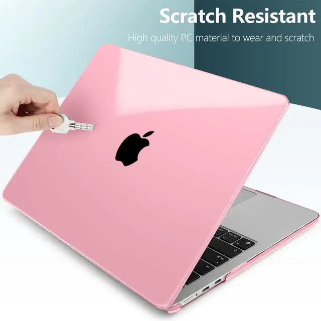 Alt view image 3 of 4 - DONGKE Compatible with MacBook Air 13.6 inch Case M4 M3 M2 2025 2024 2023 2022 A3240 A3113 A2681, Plastic Hard Shell & Keyboard Cover for MacBook Air M4 13 inch Case, Crystal Pink