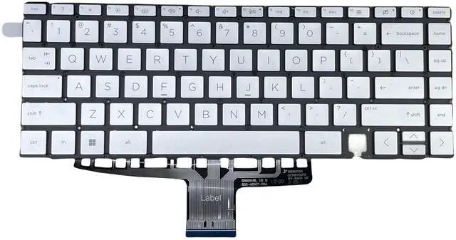 Main image of YIJIATech New Replacement Keyboard with Screwdriver US Layout for HP Spectre x360 14-EA 14-EB 14-AE Silver Backlit Laptop Keyboard
