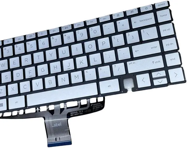 Alt view image 4 of 5 - YIJIATech New Replacement Keyboard with Screwdriver US Layout for HP Spectre x360 14-EA 14-EB 14-AE Silver Backlit Laptop Keyboard