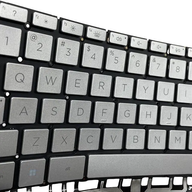 Alt view image 5 of 5 - YIJIATech New Replacement Keyboard with Screwdriver US Layout for HP Spectre x360 14-EA 14-EB 14-AE Silver Backlit Laptop Keyboard