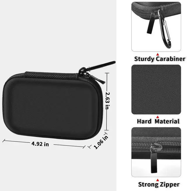 Alt view image 2 of 5 - Case for SanDisk 1TB 2TB 500GB 4TB/for SanDisk PRO Extreme Portable SSD, External Solid State Hard Drive Storage Holder for SDSSDE61/ SDSSDE60/ SDSSDE81/SDSSDE30/SDSSDE60(Box Only)(Fullblack)