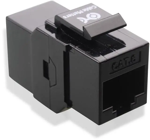 Alt view image 4 of 4 - Cable Matters [UL Listed] 10-Pack 10Gbps Cat6 Keystone Coupler, RJ45 Keystone Jack Coupler/Ethernet Female to Female Modular Jack in Black for Patch Panel, Wall Plate