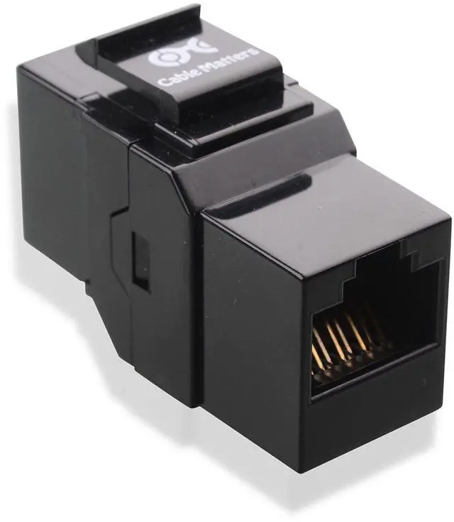 Alt view image 3 of 4 - Cable Matters [UL Listed] 10-Pack 10Gbps Cat6 Keystone Coupler, RJ45 Keystone Jack Coupler/Ethernet Female to Female Modular Jack in Black for Patch Panel, Wall Plate