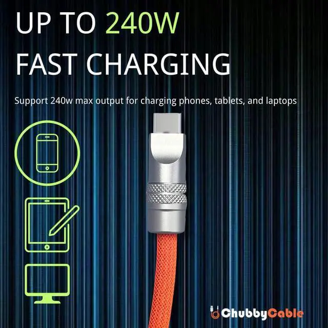 Alt view image 4 of 5 - chubbycable Colorblock Chubby - Spring Braided Silicone Charge Cable Coiled USB C Cable Fast Charging Type C Charger Cord for Car, Green+Red, USB-A to Type-C, 2.29FT-3.6FT