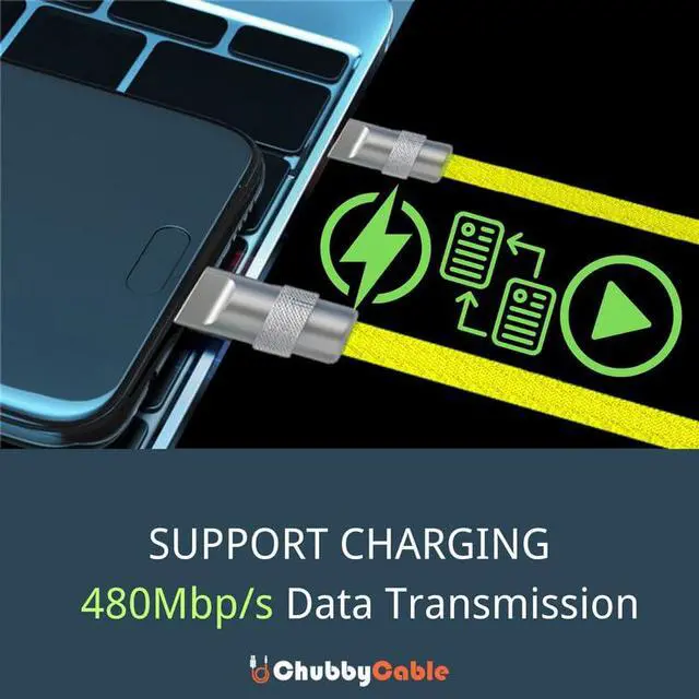 Alt view image 5 of 5 - chubbycable Colorblock Chubby - Spring Braided Silicone Charge Cable Coiled USB C Cable Fast Charging Type C Charger Cord for Car, Green+Red, USB-A to Type-C, 2.29FT-3.6FT
