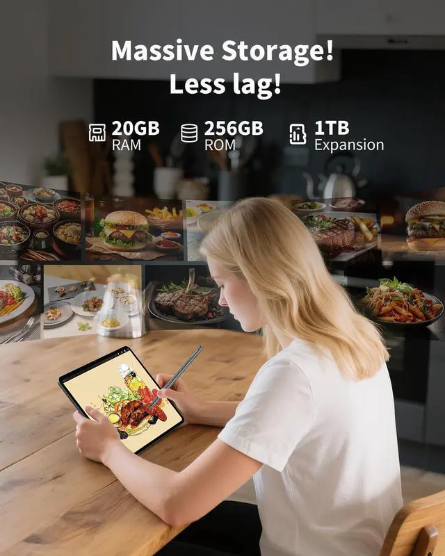 Alt view image 5 of 5 - TECLAST Artpadpro Android 15 Tablet, 12.7 2176x1600 Display, 20GB+256GB, Gemini Ai, 10000mAh+30W Fast Charge, 13 inch Tablet with Widevine L1, 5G WiFi,4G LTE,GPS - Includes Pen