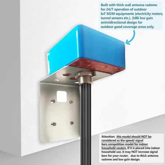Alt view image 2 of 5 - Maswell 4X4 MIMO 5G Antenna, Omni BroadBand 700-6000MHz, 4G, LTE, 5GA, 5G NR, WiFi 6, Bluetooth, 3dBi External Antenna for IoT M2M, NOT for Boosting (Complete Kit)