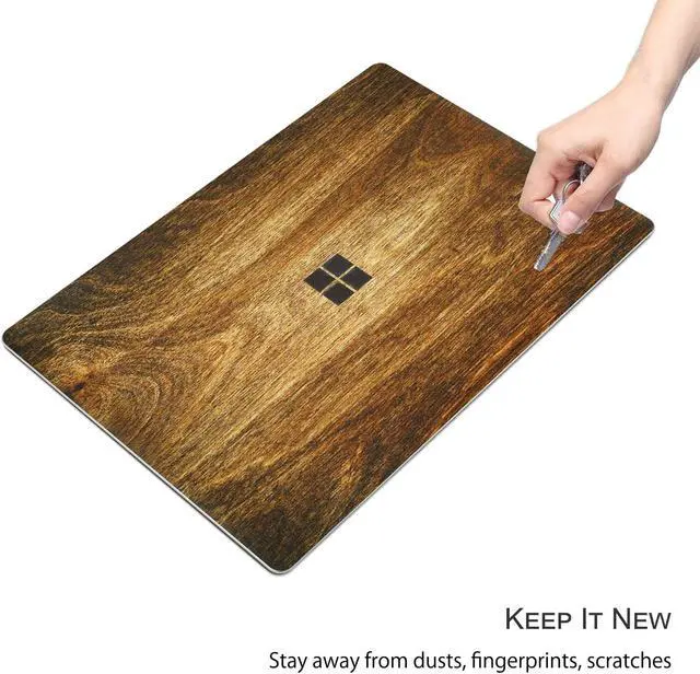 Alt view image 2 of 5 - Ultra Thin Protective Cover Skin Decal Sticker for Microsoft 2024 Surface Laptop 15" (7th Edition Copilot PC), Easy Apply, Anti-Scratch, Residue Free Vinyl Skin [Wood Texture 2]