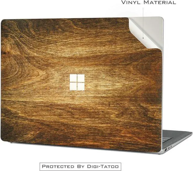 Alt view image 3 of 5 - Ultra Thin Protective Cover Skin Decal Sticker for Microsoft 2024 Surface Laptop 15" (7th Edition Copilot PC), Easy Apply, Anti-Scratch, Residue Free Vinyl Skin [Wood Texture 2]