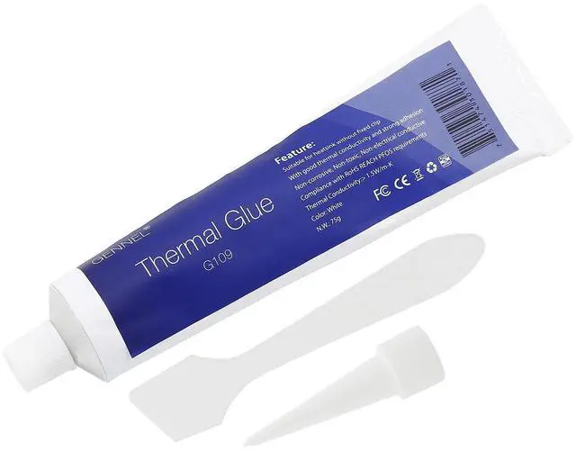 Main image of GENNEL G109 75Grams Thermal Glue, Thermal Conductive Plaster, Silicone Viscous Adhesive Compound for LED GPU Chipset Printer MOSFET Heatsink Cooling Sealing