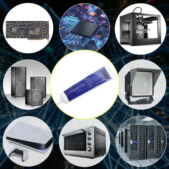 Alt view image 5 of 5 - GENNEL G109 75Grams Thermal Glue, Thermal Conductive Plaster, Silicone Viscous Adhesive Compound for LED GPU Chipset Printer MOSFET Heatsink Cooling Sealing