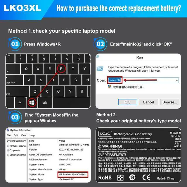 Alt view image 2 of 4 - Gihebac LK03XL Laptop Battery Compatible with Hp Envy X360 L09281-855 916814-855 916368-421 15M-CN0XXX 15M-CN0012DX 15M-CN0011DX 15M-BP112DX 15M-CP0XXX 15-CN0XXX 17M-AE0XX 17M-AE111DX 17-AE1XX