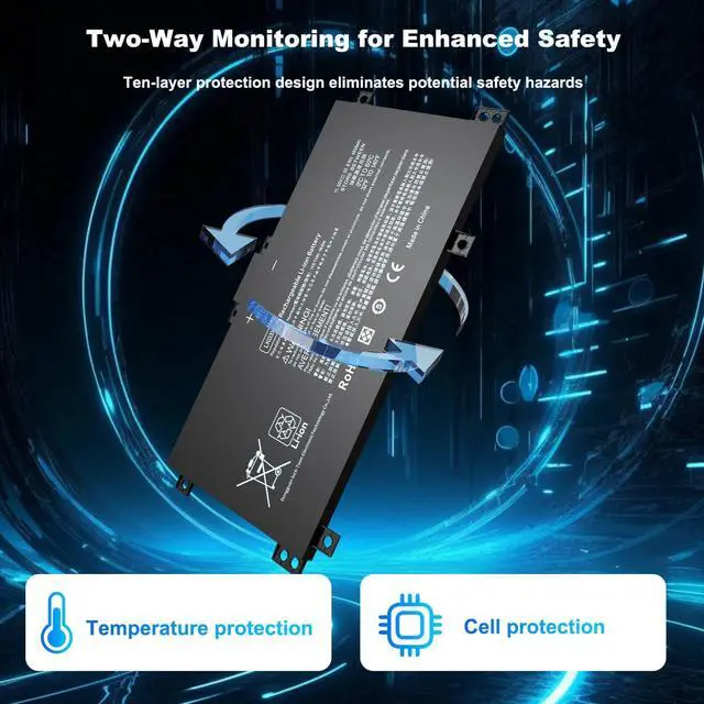 Alt view image 3 of 4 - Gihebac LK03XL Laptop Battery Compatible with Hp Envy X360 L09281-855 916814-855 916368-421 15M-CN0XXX 15M-CN0012DX 15M-CN0011DX 15M-BP112DX 15M-CP0XXX 15-CN0XXX 17M-AE0XX 17M-AE111DX 17-AE1XX