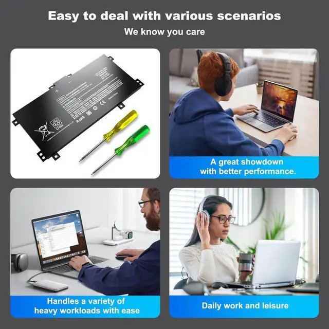 Alt view image 4 of 4 - Gihebac LK03XL Laptop Battery Compatible with Hp Envy X360 L09281-855 916814-855 916368-421 15M-CN0XXX 15M-CN0012DX 15M-CN0011DX 15M-BP112DX 15M-CP0XXX 15-CN0XXX 17M-AE0XX 17M-AE111DX 17-AE1XX