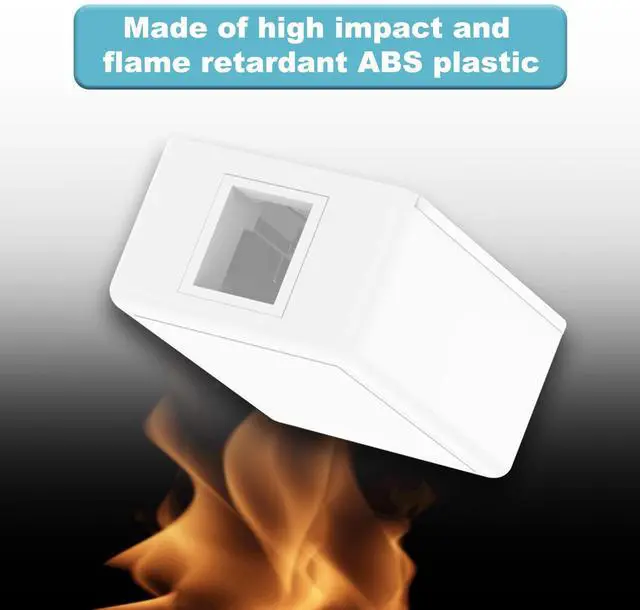 Alt view image 4 of 5 - VCELINK Keystone Jack Surface Mount Box 1-Port for UTP Cat6/Cat5e/Cat5 RJ45 Keystone Jacks, 25-Pack, White