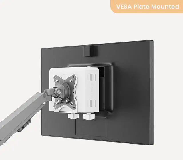 Alt view image 3 of 5 - Mount Plus CPB-1A Medical Thin Client CPU, Mac mini, Intel NUC, Mini CPU with Options for Wall Mounted, Track Mounted and VESA Compatible Style Monitor Mount