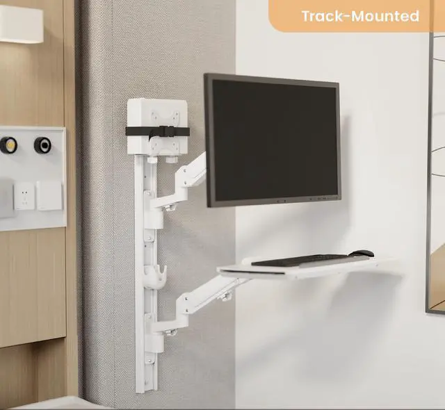 Alt view image 4 of 5 - Mount Plus CPB-1A Medical Thin Client CPU, Mac mini, Intel NUC, Mini CPU with Options for Wall Mounted, Track Mounted and VESA Compatible Style Monitor Mount