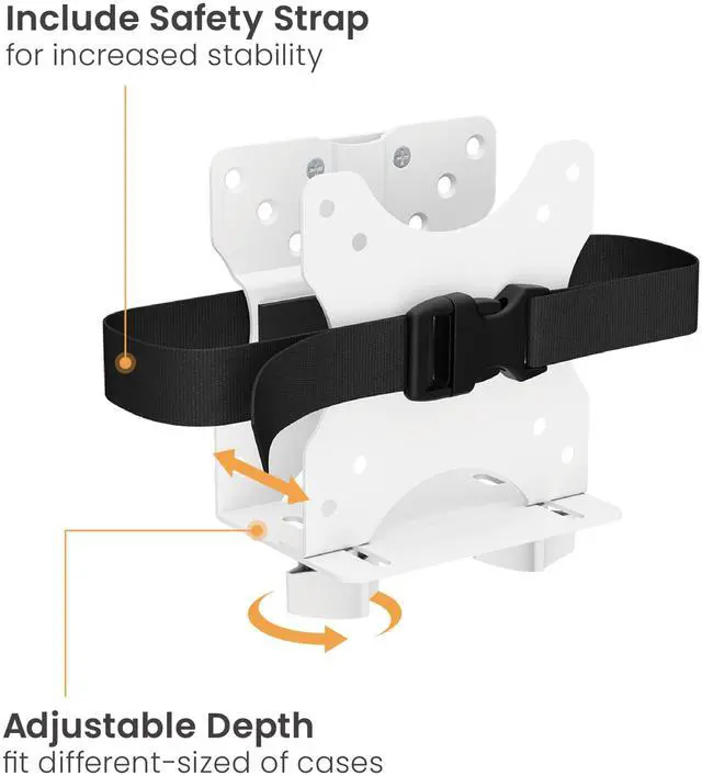 Alt view image 5 of 5 - Mount Plus CPB-1A Medical Thin Client CPU, Mac mini, Intel NUC, Mini CPU with Options for Wall Mounted, Track Mounted and VESA Compatible Style Monitor Mount