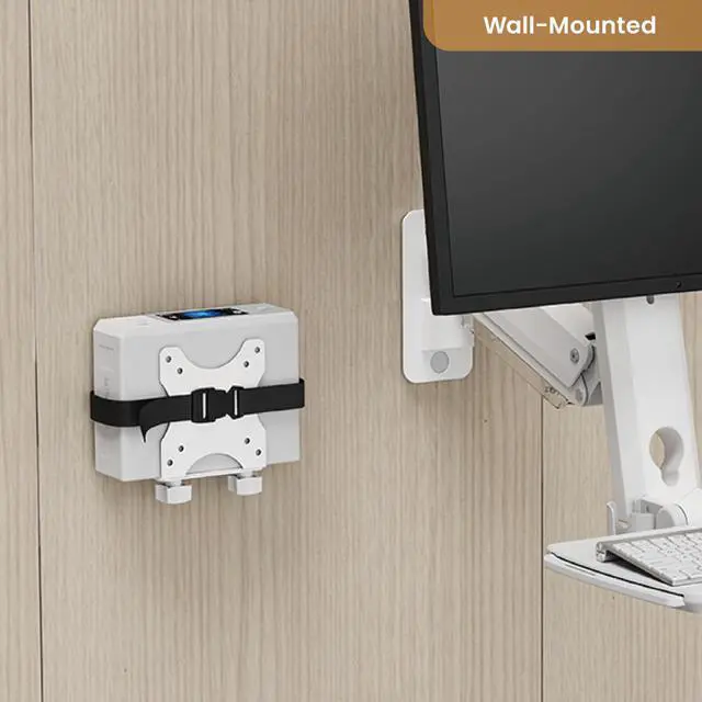 Alt view image 2 of 5 - Mount Plus CPB-1A Medical Thin Client CPU, Mac mini, Intel NUC, Mini CPU with Options for Wall Mounted, Track Mounted and VESA Compatible Style Monitor Mount