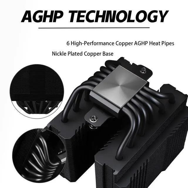 Alt view image 4 of 5 - Thermalrlght Peerless Assassin 120 MINI Black CPU Air Cooler, 6 Heat Pipes Dual Towers Cooler, with Dual TL-D12B PWM Fans, Desktop PC Cooler for Intel LGA 1851/1700/1150/1151/1200/2011,AMD:AM4/AM5