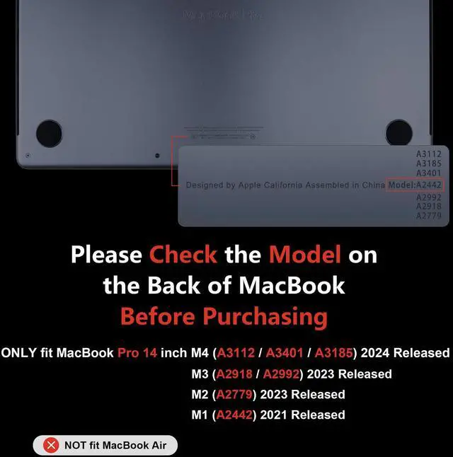 Alt view image 2 of 5 - MEEgoodo Compatible with MacBook Pro 14 inch Case 2025 2024 2023 2021 (M5/M4/M3/M2/M1 Pro/Max), Matte & Flexible Case with TPU Keyboard Cover & Webcam Covers & OTG Adapter, Clear