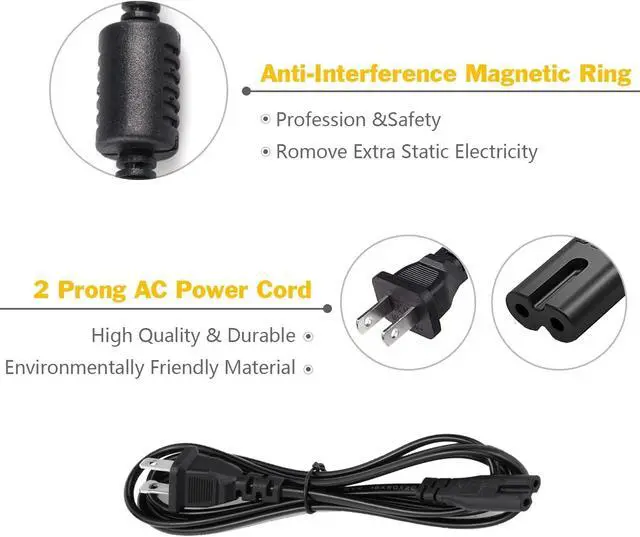Alt view image 5 of 5 - I IBACASE 90W AC Adapter Laptop Charger for Toshiba Satellite C55 L505D L855 C675 PA3714U-1ACA Series and More Power Cord Power Cord