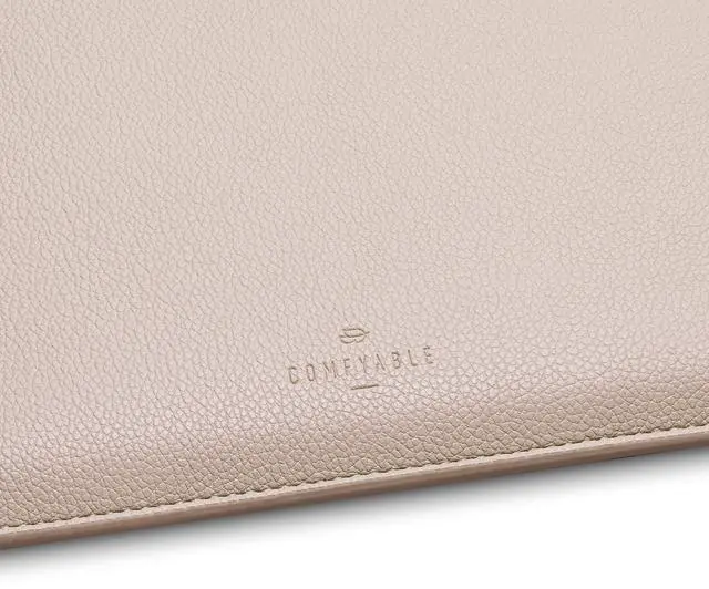 Alt view image 2 of 5 - Comfyable Laptop Sleeve 13 Inch Precisely Compatible with MacBook Air M4 2025-2018 & MacBook Pro M2 2022 M1 2020-2016, Faux Leather Cover Case, Sand