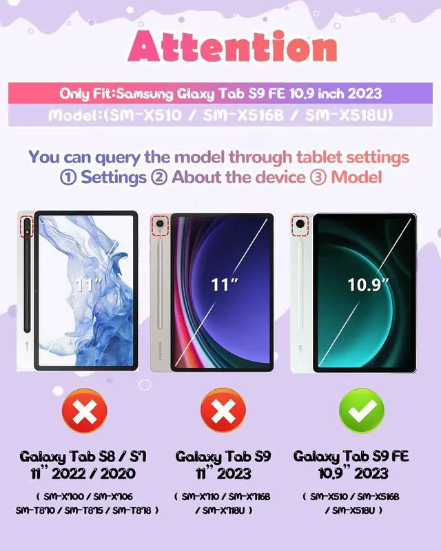 Alt view image 2 of 5 - Wazzasoft for Galaxy Tab S10 FE/S9 FE Case 10.9 Inch - Girls Cute Cat Kitten 3D Cartoon Women Soft Silicone Tablet Cover for Samsung Galaxy S9 FE with Rotating Stand & Strap Funda para Tab S10 FE 5G