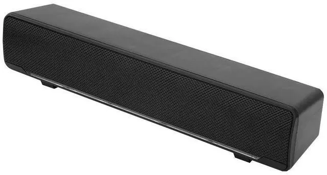 Alt view image 3 of 5 - USB Wired Stereo Soundbar Music Player Bass Surround Sound Box 3.5mm Input for PC Cellphones Tablets Desktop Laptop(Black)