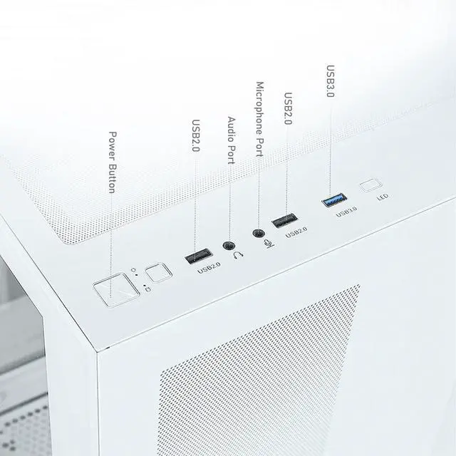Alt view image 4 of 5 - STGAubron Gaming PC, GeForce RTX 3060 Ti 8G, Intel Core i7-8700 up to 4.6G, 16G DDR4, 1T SSD, 600M WiFi, BT 5.0, RGB Fan x7, Windows 11 Home, White