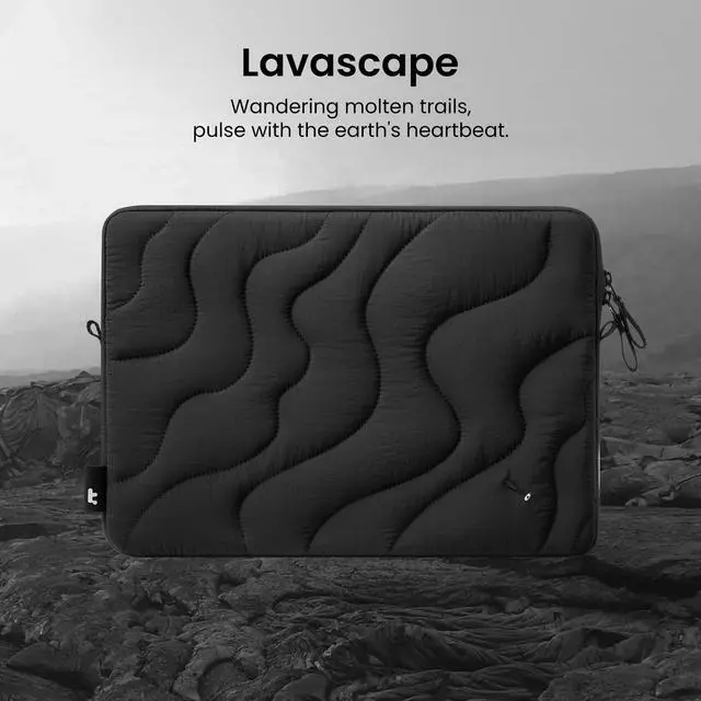 Alt view image 4 of 5 - tomtoc 360 Protective Puffy Laptop Sleeve Set for 15-inch MacBook Air M4/A3241 2025, M3/A3114, M2/A2941, Quilted Soft Puffer Bag with a Tech Pouch for 15-inch Surface Laptop 7(Copilot+ PC)/6/5/4/3