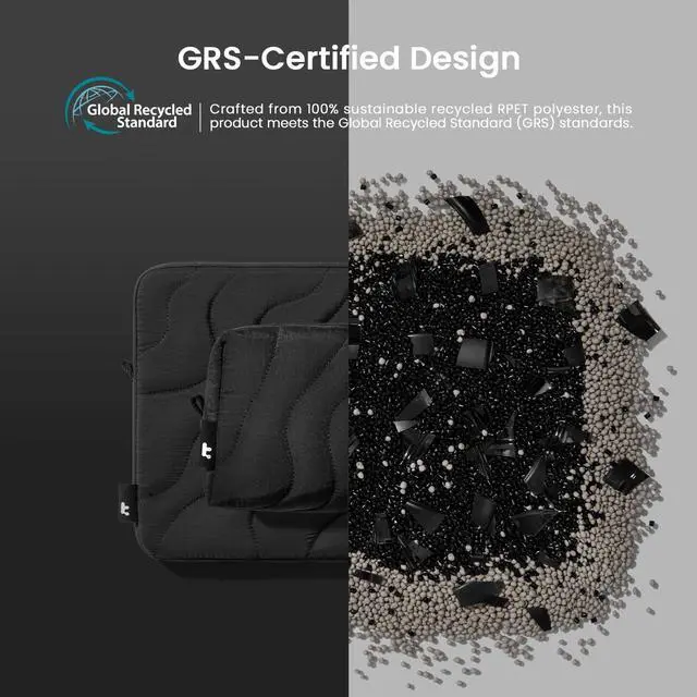 Alt view image 5 of 5 - tomtoc 360 Protective Puffy Laptop Sleeve Set for 15-inch MacBook Air M4/A3241 2025, M3/A3114, M2/A2941, Quilted Soft Puffer Bag with a Tech Pouch for 15-inch Surface Laptop 7(Copilot+ PC)/6/5/4/3