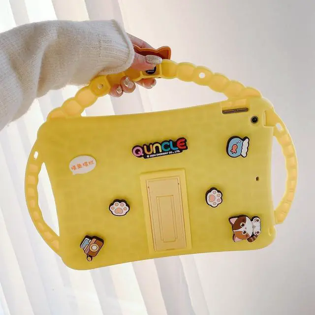 Alt view image 4 of 5 - Paorixln for iPad Air 5th/4th Generation Case (2022/2020), iPad pro 11 inch Case (4th/3rd/2nd/1st Gen), iPad Air 10.9 case with Adjustable Strap/Stand, Cute Cartoon Cover for Kids Girls (Yellow)