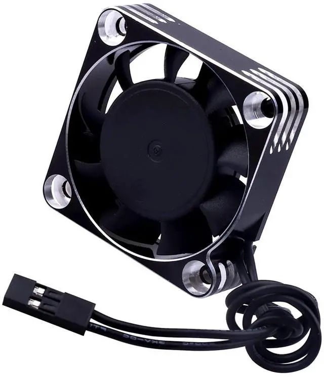 Alt view image 4 of 5 - Unifizz 540 550 Brushless Motor Black-Silver Motor Cooling Fan RC Model Heatsink ESC Cooling Fan 16000RPM for RC Car Truck Buggy Crawler 1/8 1/10 Scale