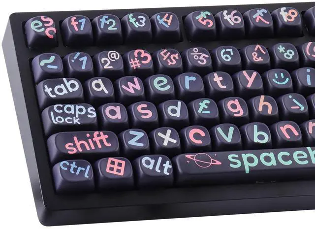 Main image of Hyekit Keycaps - MOA Profile Cute PBT Keycaps, 126 Keys Dye-Sublimation Key caps 60 65 75 100 Percent, Custom Keycap Set for Cherry MX Magnetic Switches Mechanical Keyboard