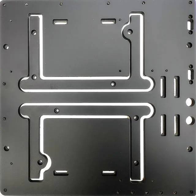 Alt view image 2 of 5 - Open Air Frame Computer Case PC Test Bench Aluminum Computer Cases Shell, Support Installation of Water Cooling Devices Compatible with ITX/MATX/ATX Motherboards(MATX Motherboard)