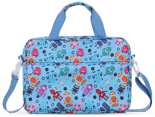 Main image of Kids Robot Tablet Sleeve - 13 inch Case with Handle & Shoulder Strap - Travel Briefcase for iPad 10.2, 10th, 10.9 Air, 11 HD, 10 HD, 8 Kid Pro Tablet