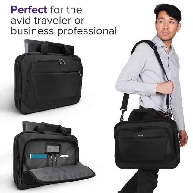 Alt view image 3 of 5 - Targus CityLite Laptop Briefcase Shoulder Messenger Bag for 15.6-Inch Laptop, Black (TBT053US)
