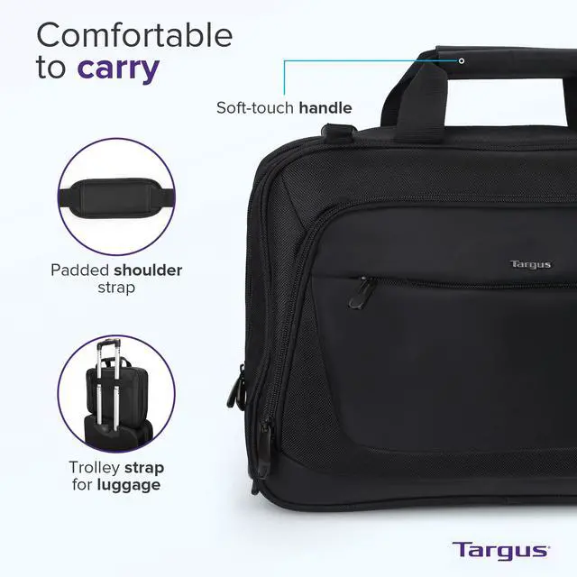 Alt view image 5 of 5 - Targus CityLite Laptop Briefcase Shoulder Messenger Bag for 15.6-Inch Laptop, Black (TBT053US)