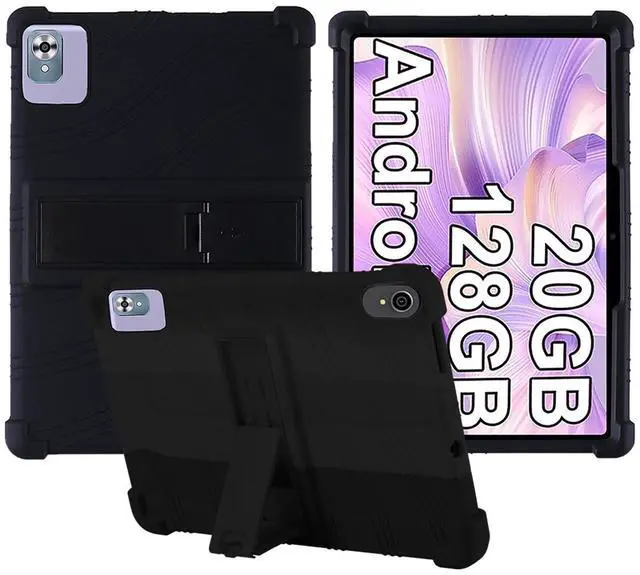 Main image of for FEZAWIO F11 2024 Tablet 10 Inch Android 14 Tablets Case,BOVUGAC Soft Silicone Adjustable Stand Shockproof Kids Friendly for FEZAWIO F11 10"(Black)