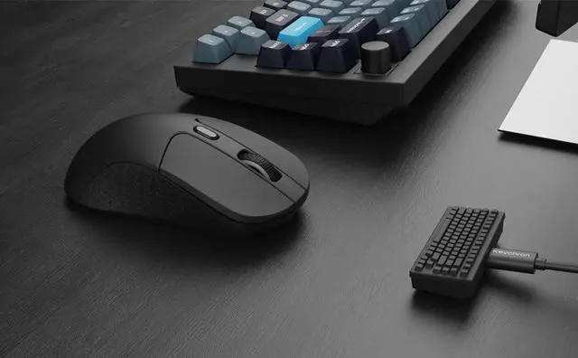 Alt view image 4 of 5 - Keychron M3 Wireless Gaming Optical Mouse, Tri-Mode 2.4 GHz/Bluetooth 5.1/Wired, PixArt PAW 3395 Sensor, 4000Hz Polling Rate, 79g Lightweight Programmable Macro Button for Windows PC/Mac - Black