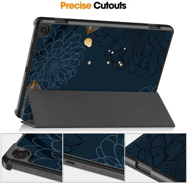 Alt view image 4 of 5 - Mektron Amazon Fire Max 11 INCH Case 2023 Release (Compatible with 13th Gen Tablet), Black Hard Cover with Auto Wake/Sleep, Multi-Angle Stand Protective Case for Fire 11,Line Chrysanthemums