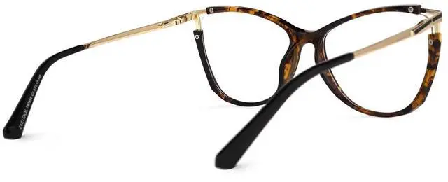 Alt view image 5 of 5 - Zeelool Blue Light Blocking Glasses, Cat Eye Glasses Frame for Women Eyeglasses with Clear Lenses ZJGX368841-02B Tortoise